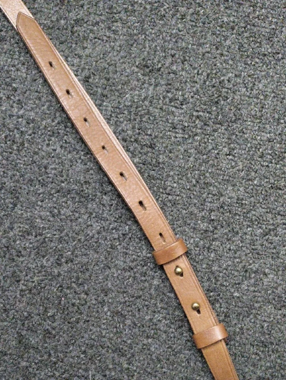 Madewell Leather Adjustable Strap with Brass Clips